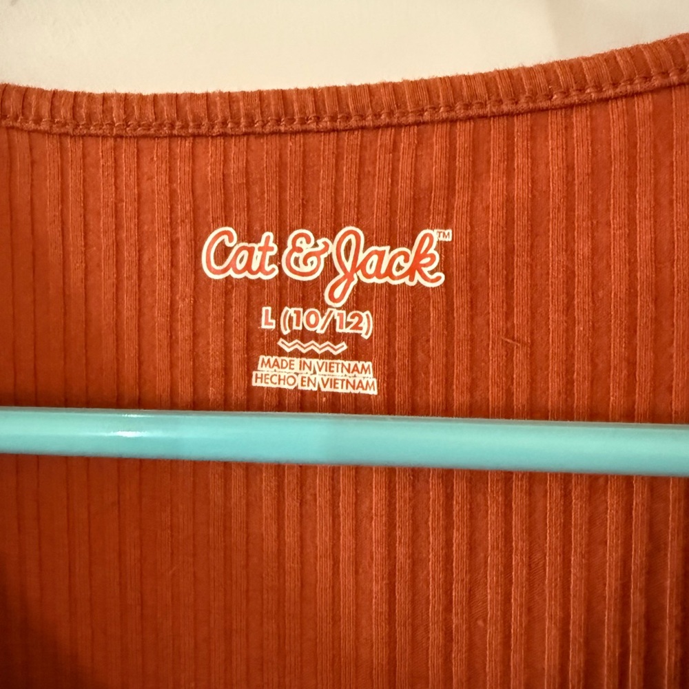 Cat & Jack Terracotta Ribbed Top - Picture 3 of 3